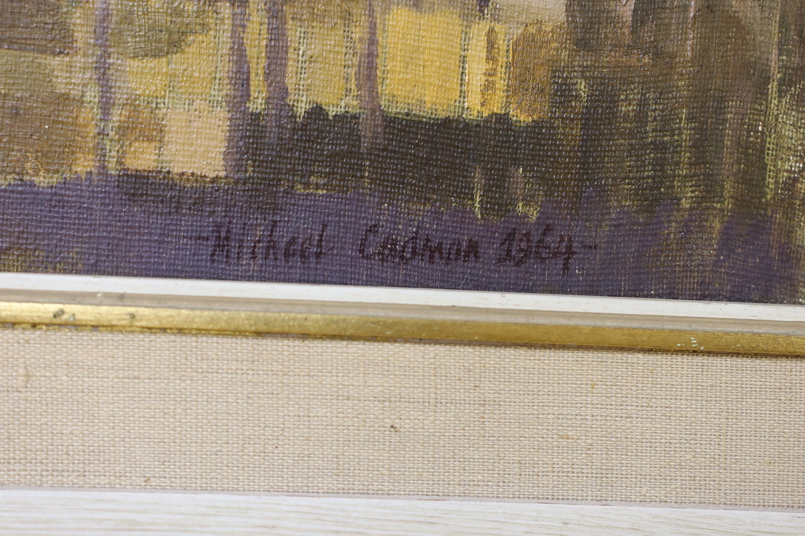 Michael Lawrence Cadman (1920-2010), oil on board, Pyrenean Village, signed and dated 1964, 40 x 75cm